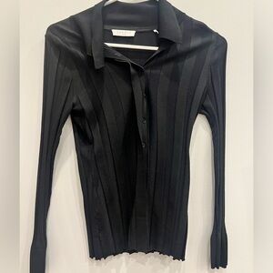 Black Sandro Knit Blouse